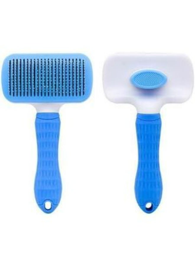 Large Pet Slicker Brush, Blue, Grooming Tool for Dogs and Cats